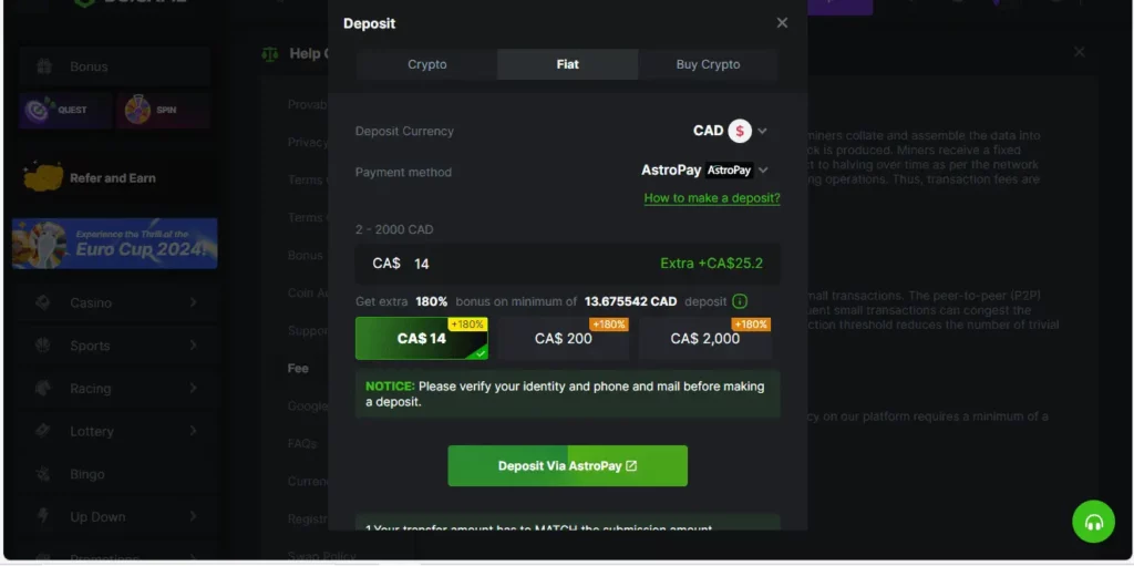 Step 2 – Choose Your Preferred Payment Method (Crypto, UPI, EasyPaisa, JazzCash)